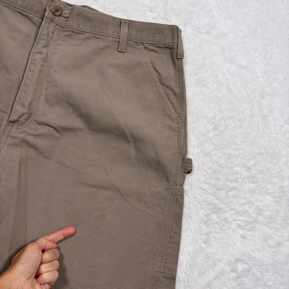 VTG Y2K Carhartt Carpenter Shorts Men 40 Tan Desert Duck Canvas B25 DES Workwear